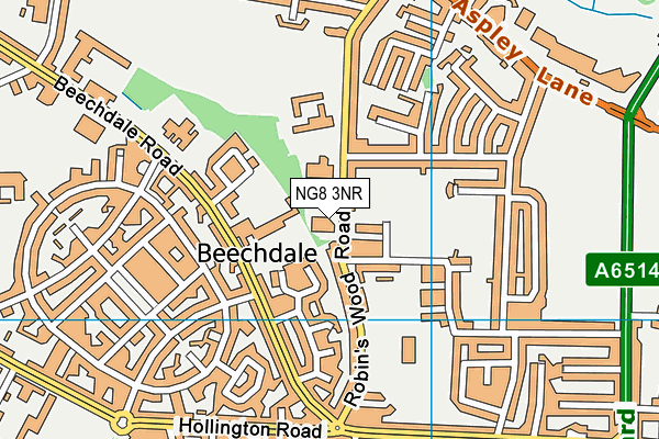 NG8 3NR map - OS VectorMap District (Ordnance Survey) NG8 3NR map - OS VectorMap District (Ordnance Survey)