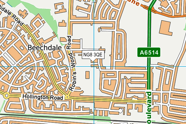 NG8 3QE map - OS VectorMap District (Ordnance Survey) NG8 3QE map - OS VectorMap District (Ordnance Survey)
