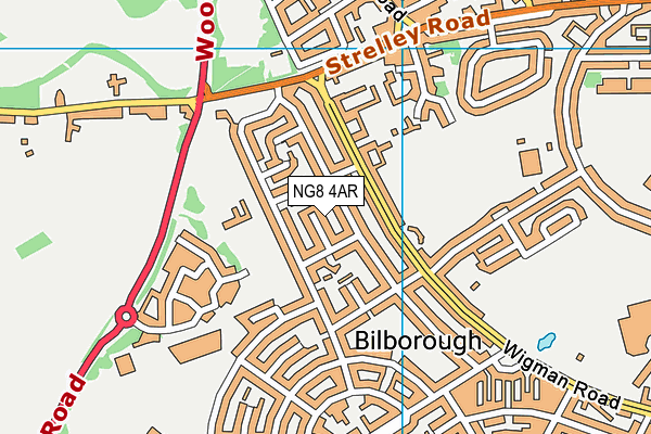 NG8 4AR map - OS VectorMap District (Ordnance Survey) NG8 4AR map - OS VectorMap District (Ordnance Survey)