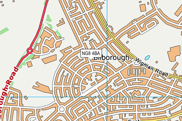 NG8 4BA map - OS VectorMap District (Ordnance Survey) NG8 4BA map - OS VectorMap District (Ordnance Survey)