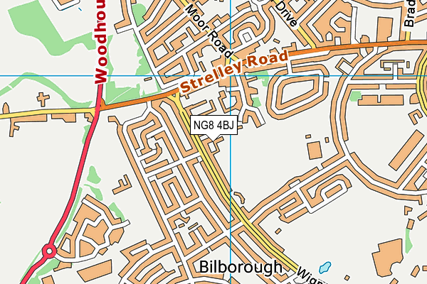 NG8 4BJ map - OS VectorMap District (Ordnance Survey) NG8 4BJ map - OS VectorMap District (Ordnance Survey)