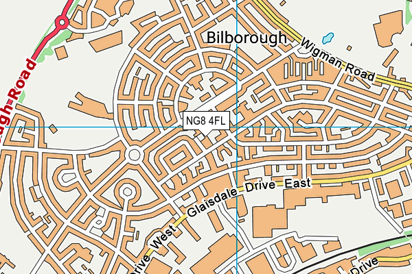 NG8 4FL map - OS VectorMap District (Ordnance Survey) NG8 4FL map - OS VectorMap District (Ordnance Survey)