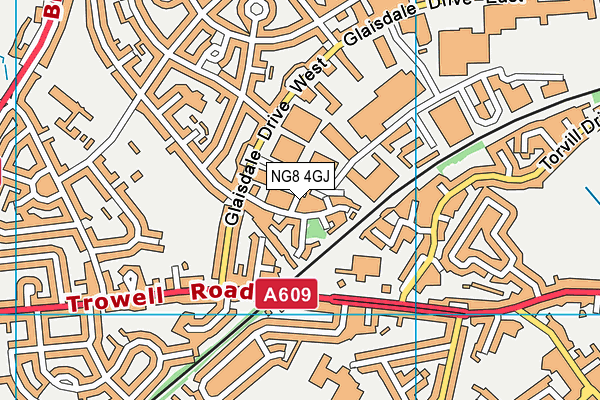 NG8 4GJ map - OS VectorMap District (Ordnance Survey) NG8 4GJ map - OS VectorMap District (Ordnance Survey)