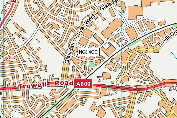 NG8 4GQ map - OS VectorMap District (Ordnance Survey) NG8 4GQ map - OS VectorMap District (Ordnance Survey)