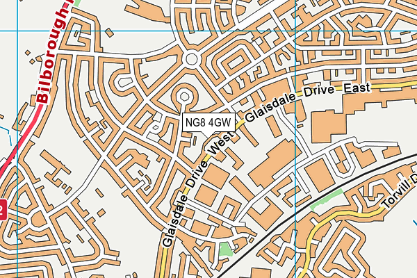 NG8 4GW map - OS VectorMap District (Ordnance Survey) NG8 4GW map - OS VectorMap District (Ordnance Survey)