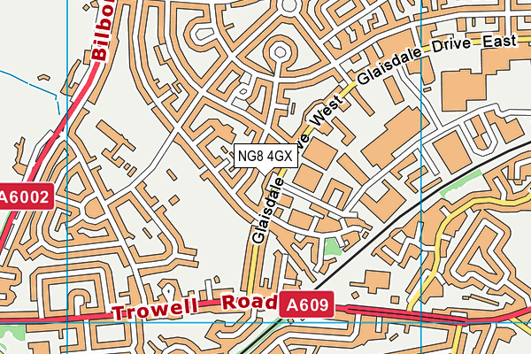 NG8 4GX map - OS VectorMap District (Ordnance Survey) NG8 4GX map - OS VectorMap District (Ordnance Survey)
