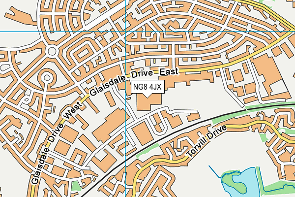 NG8 4JX map - OS VectorMap District (Ordnance Survey) NG8 4JX map - OS VectorMap District (Ordnance Survey)