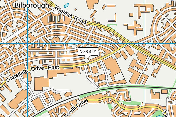 NG8 4LY map - OS VectorMap District (Ordnance Survey) NG8 4LY map - OS VectorMap District (Ordnance Survey)