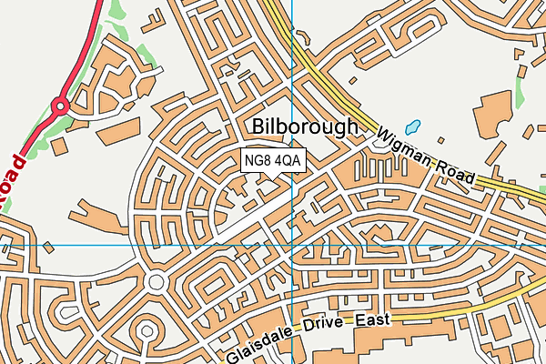NG8 4QA map - OS VectorMap District (Ordnance Survey)