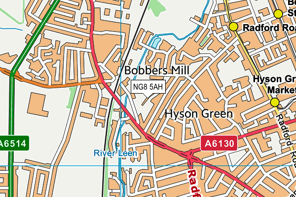 NG8 5AH map - OS VectorMap District (Ordnance Survey) NG8 5AH map - OS VectorMap District (Ordnance Survey)
