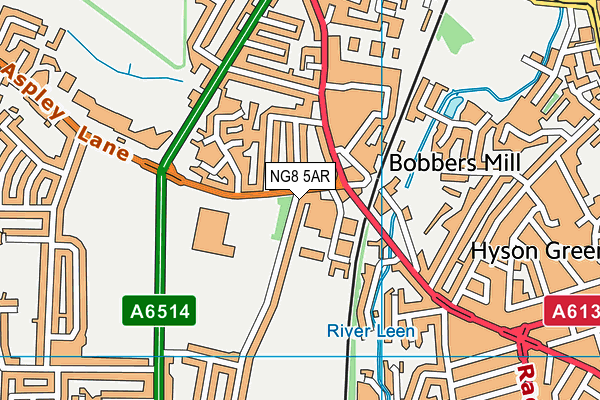 NG8 5AR map - OS VectorMap District (Ordnance Survey) NG8 5AR map - OS VectorMap District (Ordnance Survey)