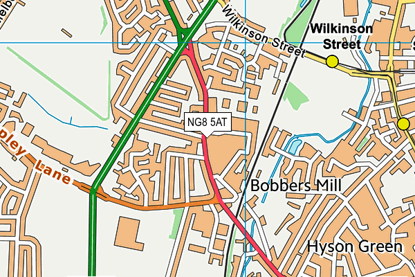 NG8 5AT map - OS VectorMap District (Ordnance Survey) NG8 5AT map - OS VectorMap District (Ordnance Survey)