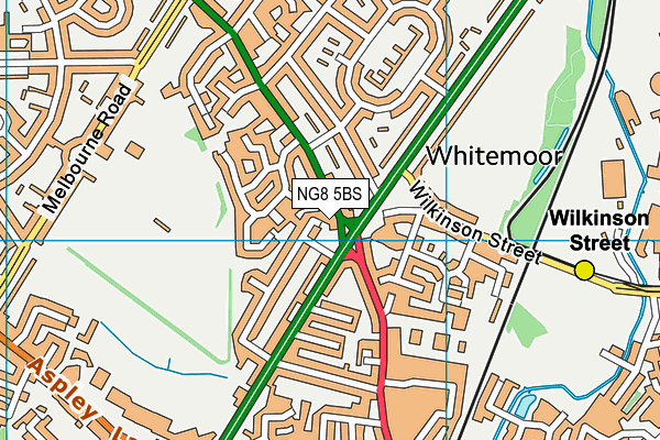 NG8 5BS map - OS VectorMap District (Ordnance Survey) NG8 5BS map - OS VectorMap District (Ordnance Survey)