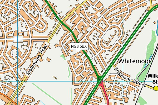 NG8 5BX map - OS VectorMap District (Ordnance Survey) NG8 5BX map - OS VectorMap District (Ordnance Survey)