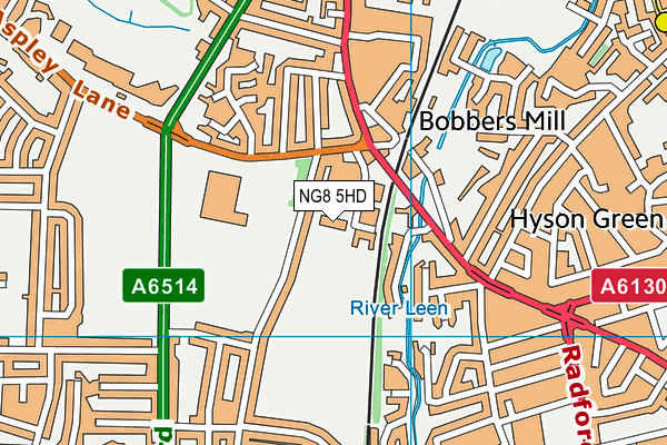 NG8 5HD map - OS VectorMap District (Ordnance Survey) NG8 5HD map - OS VectorMap District (Ordnance Survey)