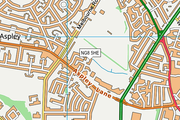 NG8 5HE map - OS VectorMap District (Ordnance Survey) NG8 5HE map - OS VectorMap District (Ordnance Survey)