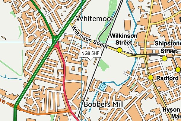 NG8 5HF map - OS VectorMap District (Ordnance Survey) NG8 5HF map - OS VectorMap District (Ordnance Survey)