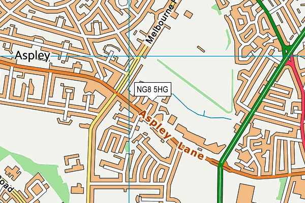 NG8 5HG map - OS VectorMap District (Ordnance Survey) NG8 5HG map - OS VectorMap District (Ordnance Survey)