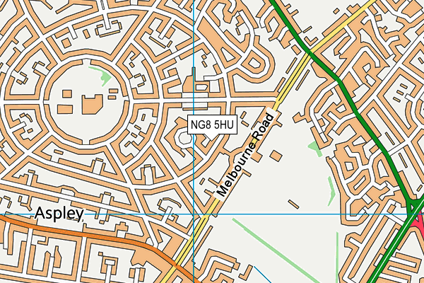 NG8 5HU map - OS VectorMap District (Ordnance Survey) NG8 5HU map - OS VectorMap District (Ordnance Survey)