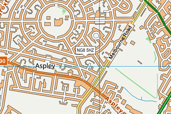 NG8 5HZ map - OS VectorMap District (Ordnance Survey) NG8 5HZ map - OS VectorMap District (Ordnance Survey)