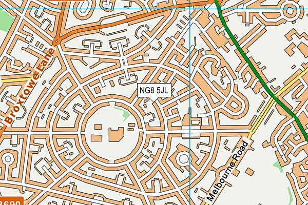 NG8 5JL map - OS VectorMap District (Ordnance Survey) NG8 5JL map - OS VectorMap District (Ordnance Survey)