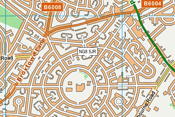 NG8 5JR map - OS VectorMap District (Ordnance Survey) NG8 5JR map - OS VectorMap District (Ordnance Survey)