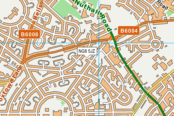 NG8 5JZ map - OS VectorMap District (Ordnance Survey) NG8 5JZ map - OS VectorMap District (Ordnance Survey)
