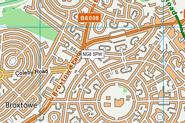 NG8 5PW map - OS VectorMap District (Ordnance Survey) NG8 5PW map - OS VectorMap District (Ordnance Survey)