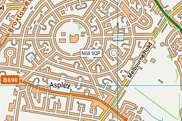 NG8 5QP map - OS VectorMap District (Ordnance Survey) NG8 5QP map - OS VectorMap District (Ordnance Survey)