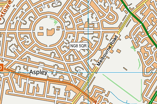 NG8 5QR map - OS VectorMap District (Ordnance Survey) NG8 5QR map - OS VectorMap District (Ordnance Survey)