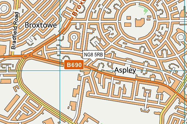 NG8 5RB map - OS VectorMap District (Ordnance Survey) NG8 5RB map - OS VectorMap District (Ordnance Survey)