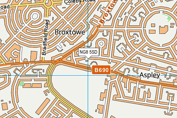 NG8 5SD map - OS VectorMap District (Ordnance Survey) NG8 5SD map - OS VectorMap District (Ordnance Survey)