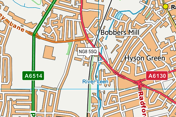NG8 5SQ map - OS VectorMap District (Ordnance Survey) NG8 5SQ map - OS VectorMap District (Ordnance Survey)