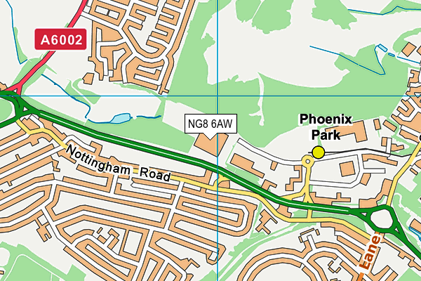 NG8 6AW map - OS VectorMap District (Ordnance Survey) NG8 6AW map - OS VectorMap District (Ordnance Survey)