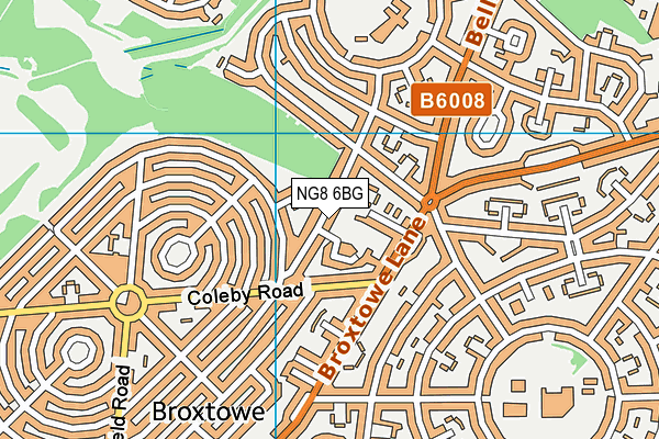 NG8 6BG map - OS VectorMap District (Ordnance Survey) NG8 6BG map - OS VectorMap District (Ordnance Survey)
