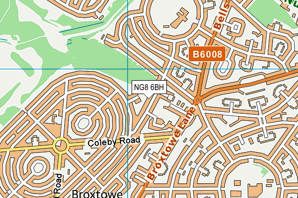 NG8 6BH map - OS VectorMap District (Ordnance Survey) NG8 6BH map - OS VectorMap District (Ordnance Survey)
