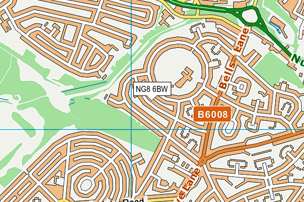 NG8 6BW map - OS VectorMap District (Ordnance Survey) NG8 6BW map - OS VectorMap District (Ordnance Survey)