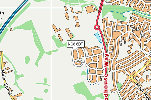 NG8 6DT map - OS VectorMap District (Ordnance Survey) NG8 6DT map - OS VectorMap District (Ordnance Survey)