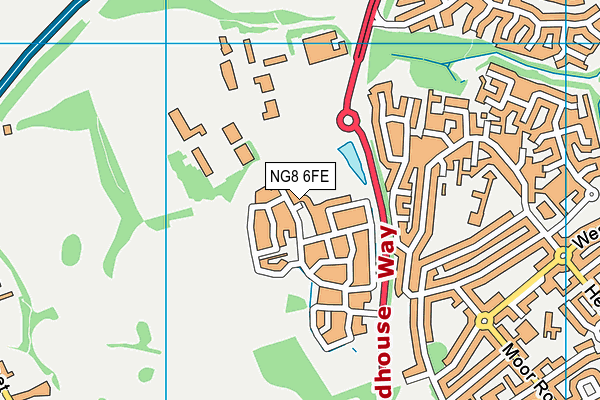 NG8 6FE map - OS VectorMap District (Ordnance Survey) NG8 6FE map - OS VectorMap District (Ordnance Survey)