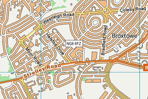 NG8 6FZ map - OS VectorMap District (Ordnance Survey) NG8 6FZ map - OS VectorMap District (Ordnance Survey)
