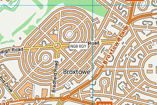 NG8 6GY map - OS VectorMap District (Ordnance Survey) NG8 6GY map - OS VectorMap District (Ordnance Survey)