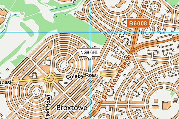 NG8 6HL map - OS VectorMap District (Ordnance Survey) NG8 6HL map - OS VectorMap District (Ordnance Survey)