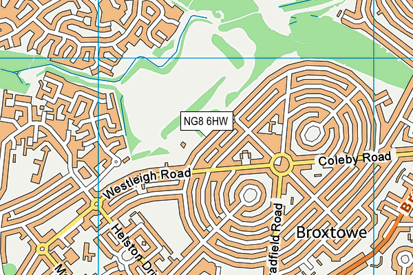 NG8 6HW map - OS VectorMap District (Ordnance Survey) NG8 6HW map - OS VectorMap District (Ordnance Survey)