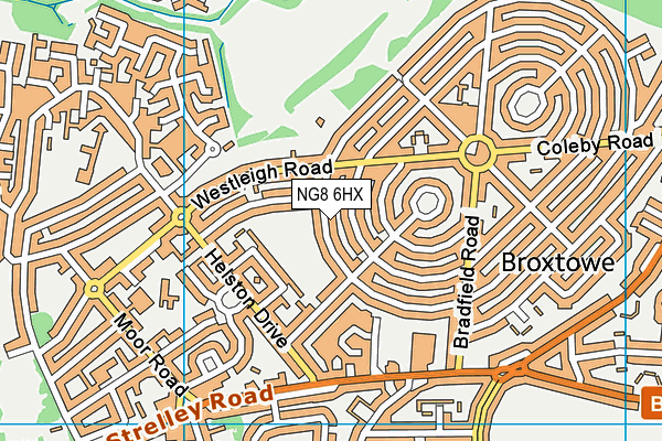 NG8 6HX map - OS VectorMap District (Ordnance Survey) NG8 6HX map - OS VectorMap District (Ordnance Survey)