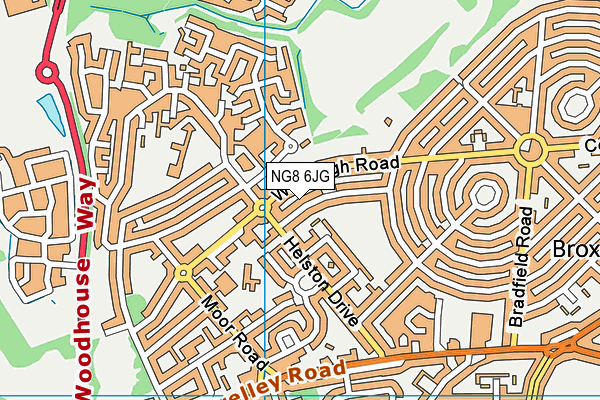 NG8 6JG map - OS VectorMap District (Ordnance Survey) NG8 6JG map - OS VectorMap District (Ordnance Survey)