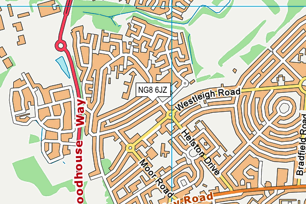 NG8 6JZ map - OS VectorMap District (Ordnance Survey) NG8 6JZ map - OS VectorMap District (Ordnance Survey)