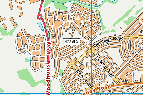 NG8 6LX map - OS VectorMap District (Ordnance Survey) NG8 6LX map - OS VectorMap District (Ordnance Survey)