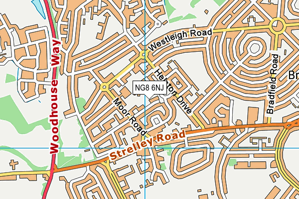 NG8 6NJ map - OS VectorMap District (Ordnance Survey) NG8 6NJ map - OS VectorMap District (Ordnance Survey)
