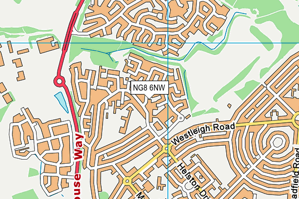 NG8 6NW map - OS VectorMap District (Ordnance Survey) NG8 6NW map - OS VectorMap District (Ordnance Survey)