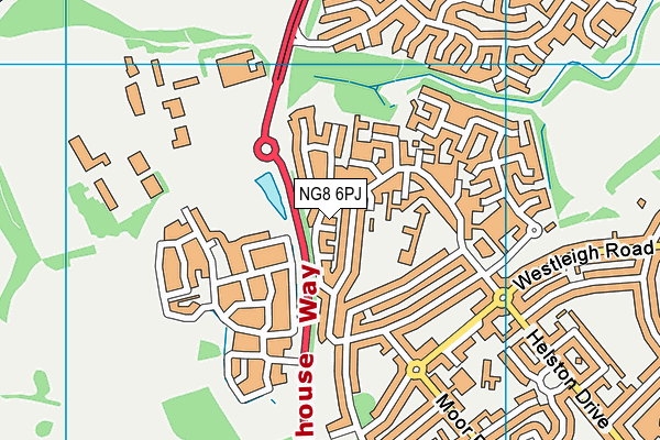 NG8 6PJ map - OS VectorMap District (Ordnance Survey) NG8 6PJ map - OS VectorMap District (Ordnance Survey)